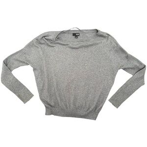 ana a new approach drop sleeve silver shimmer sweater